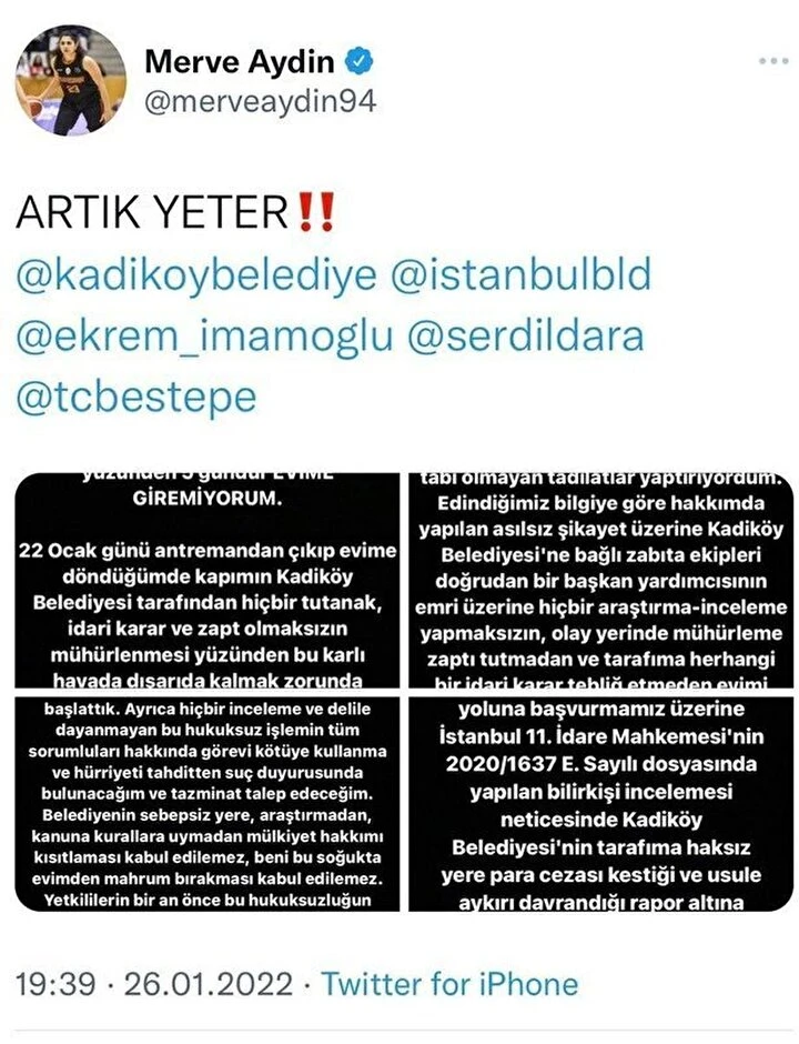 Survivor'ın eski yarışmacısı Merve Aydın'ın dairesi mühürlendi: Milli basketbolcu karara isyan etti